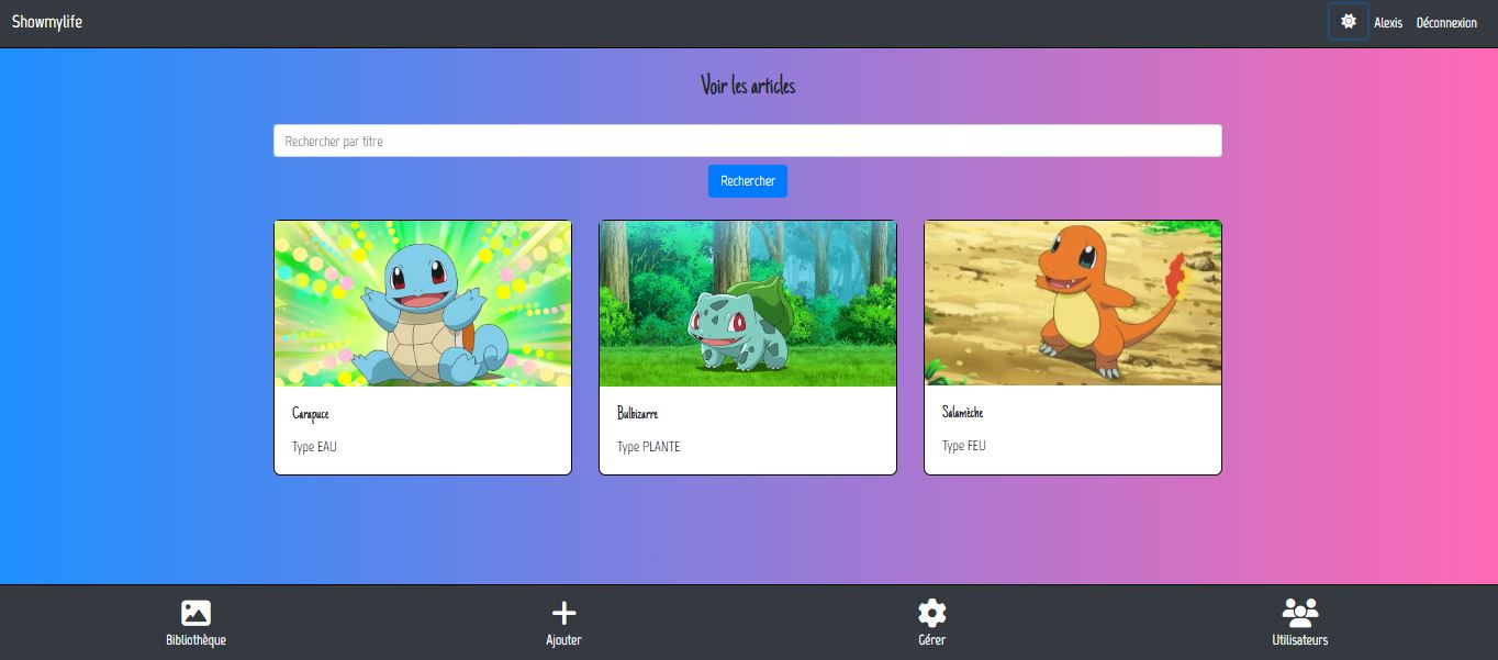 homepage of Show my life